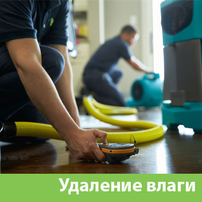 Удаление влаги после потопа в Мытищах